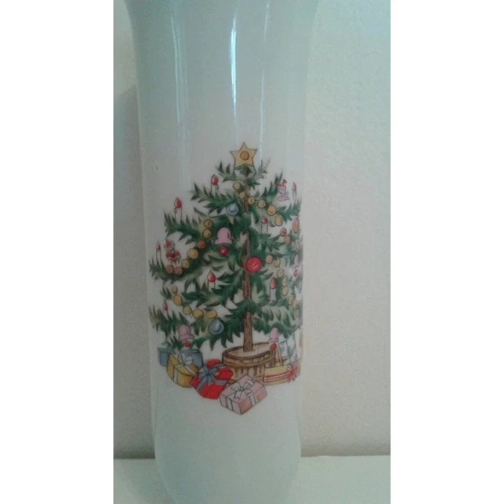 Lefton Christmas bud vase vintage